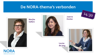 Slide met pasfoto's van Marijke Salters, Joanne Donker en Louise de Jong (ICTU) en hun namen.
