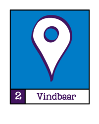 "Symbool Basisprincipe 2, een pin-symbool zoals ook gebruikt om locaties op kaarten aan te geven"