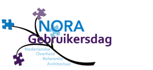 logo van de NORA Gebruikersdag, NORA logo met puzzelstukken die aan een tak groeien.
